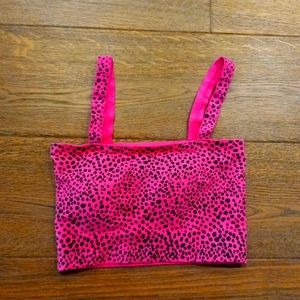 Pink leapord crop top